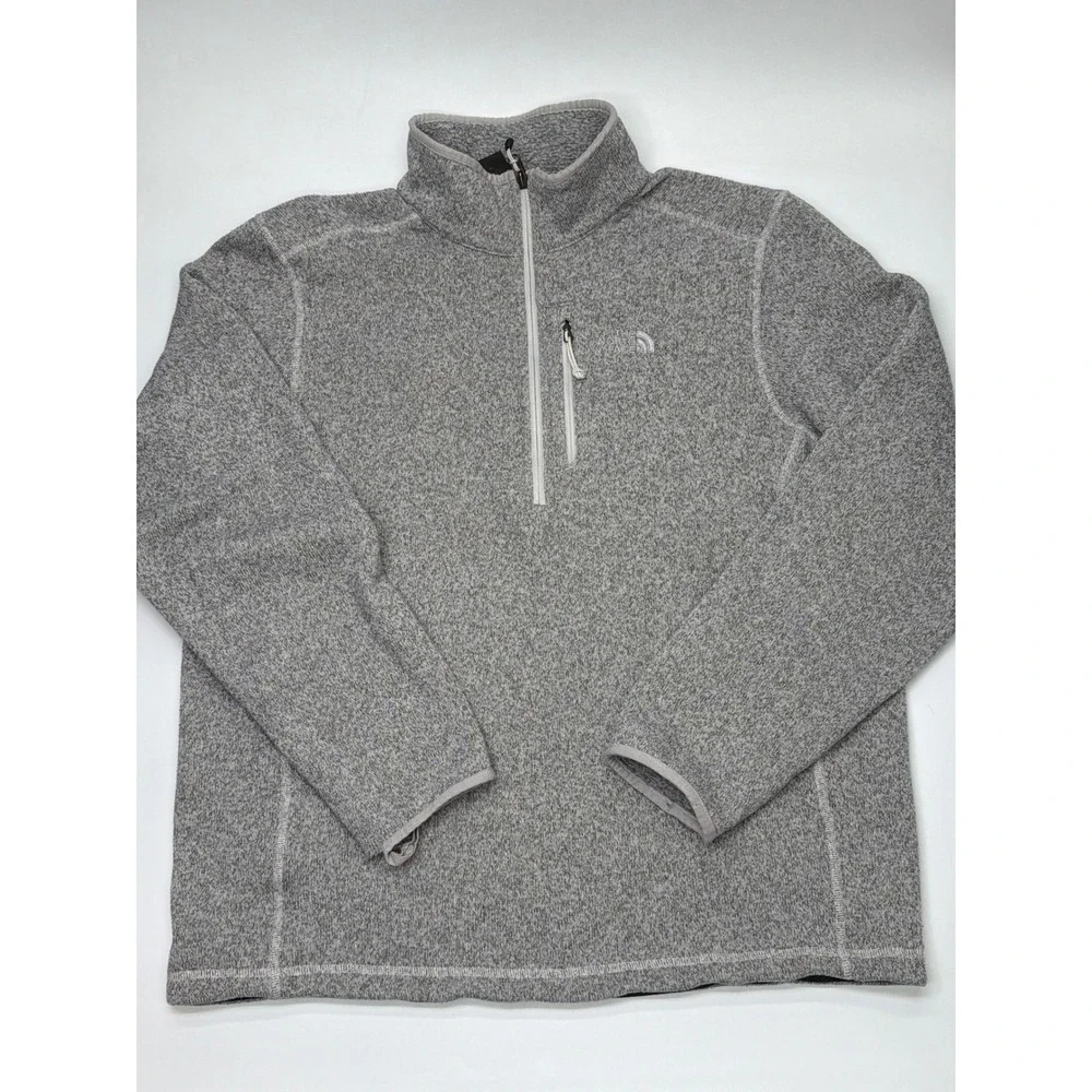 The North Face Mens Gordon Lyons 1/4 Zip‎ Fleece Pullover Heather Grey Large